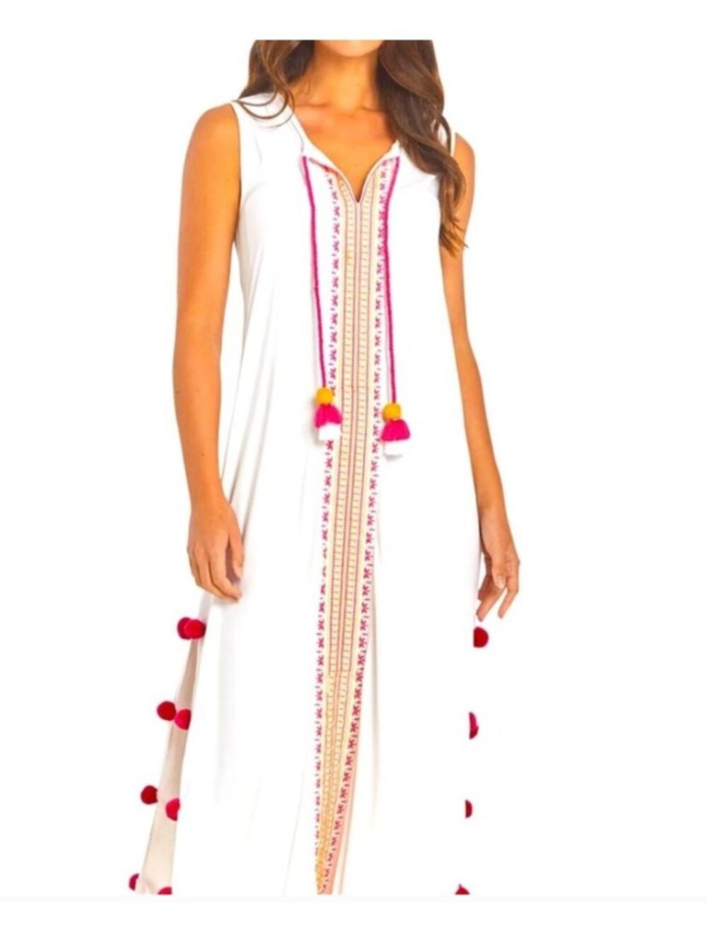 CABANA LIFE white maxi essential UPF cover up / maxi dress size S/M